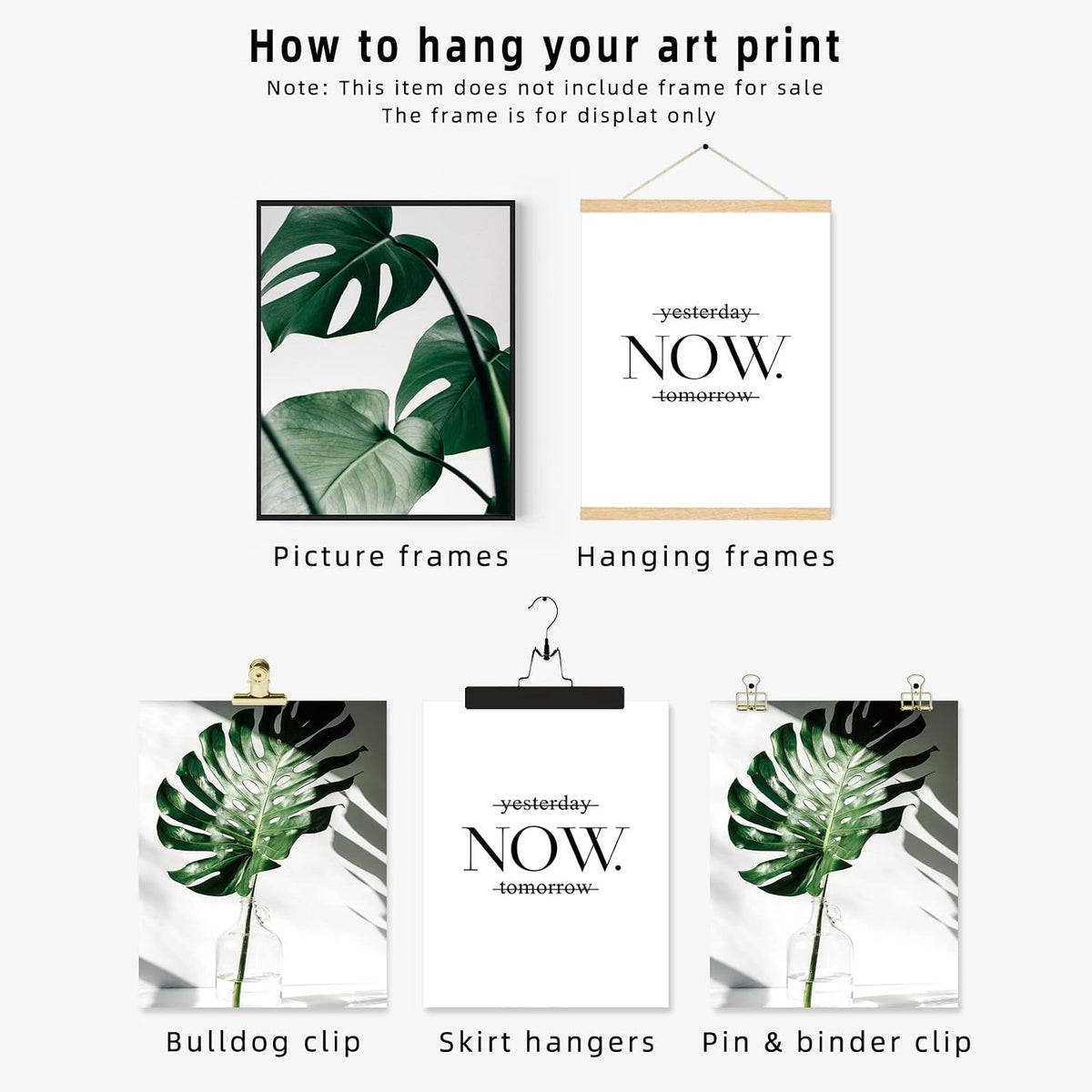 Botanical Prints Poster Wall Decor, Motivational Wall Art Prints Poster, 11X14 Canvas Prints Unframed Set of 4, Plant Posters Aesthetic for Bedroom
