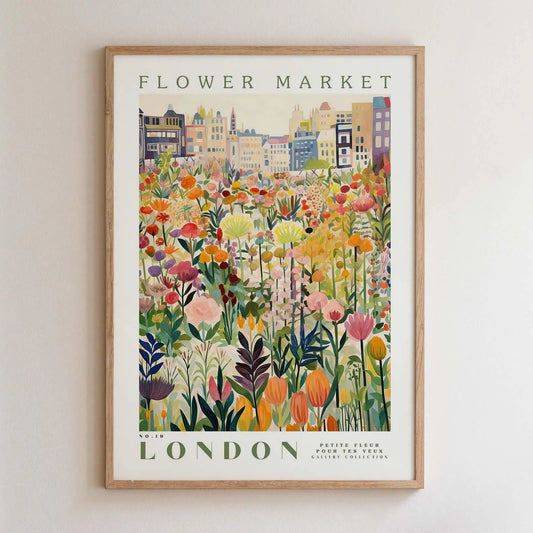 London, Flower Market Prints, Flower Prints, Romantic Art, City Prints, Travel Art Prints, Botanical Prints, Floral Print, Wall Art