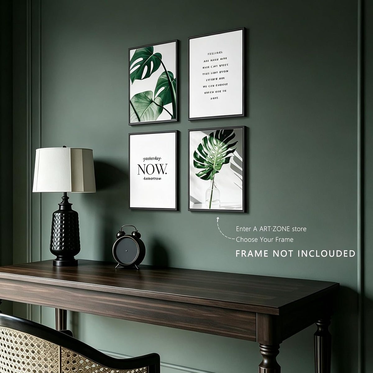 Botanical Prints Poster Wall Decor, Motivational Wall Art Prints Poster, 11X14 Canvas Prints Unframed Set of 4, Plant Posters Aesthetic for Bedroom