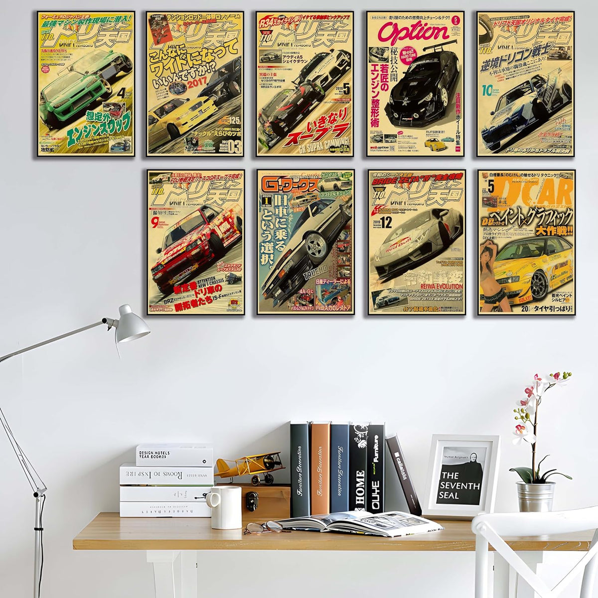 JDM Car Poster Canvas Wall Art,Japanese Car Wall Art Prints, Bedroom Man Cavans Decor (Car 02 8X12 Unframed)