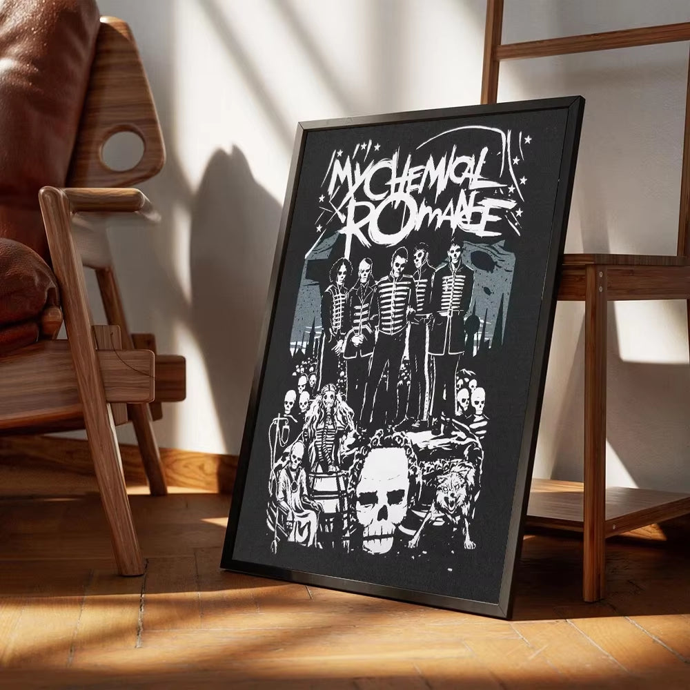 My Chemical Romance Rock Band Canvas Prints Poster Trendy Pop Singer Art Prints Bedroom Wall Art Home Decor Poster Fans Gifts