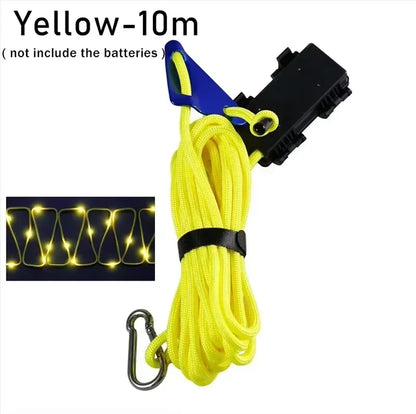 LED Camping Wind Rope Luminous Lamp Awning Tent Roof Anti-Trip Night Warning Atmosphere Light Outdoor Windproof Rope Light