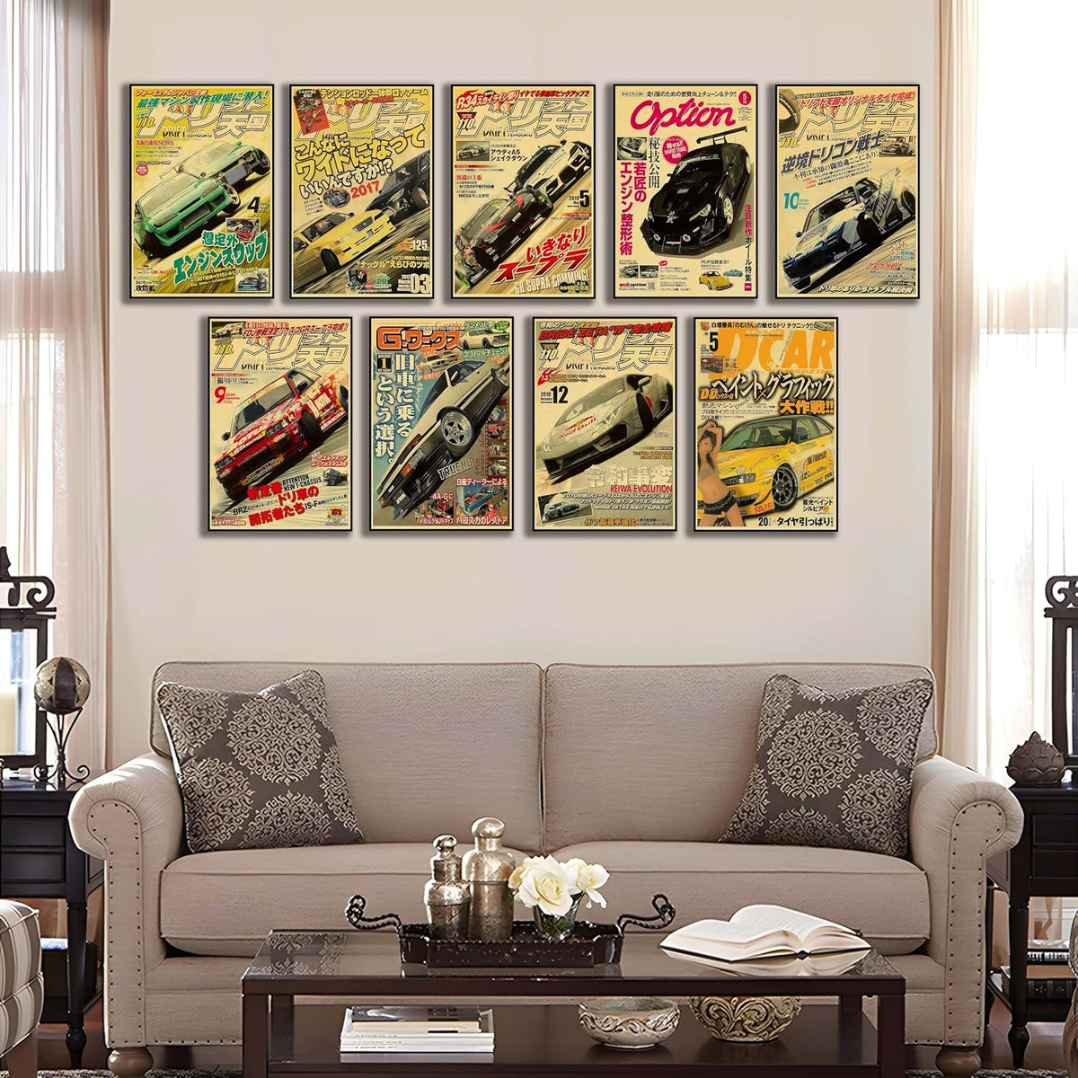 JDM Car Poster Canvas Wall Art,Japanese Car Wall Art Prints, Bedroom Man Cavans Decor (Car 02 8X12 Unframed)
