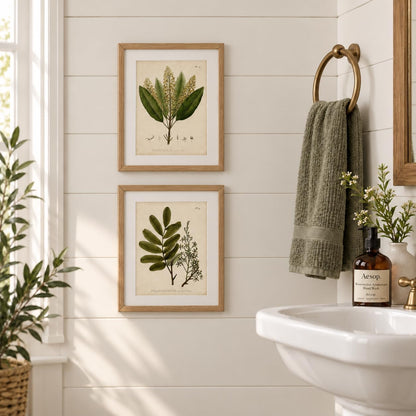 Vintage Botanical Wall Art, Set of 4 Unframed 8X10 Fern Prints