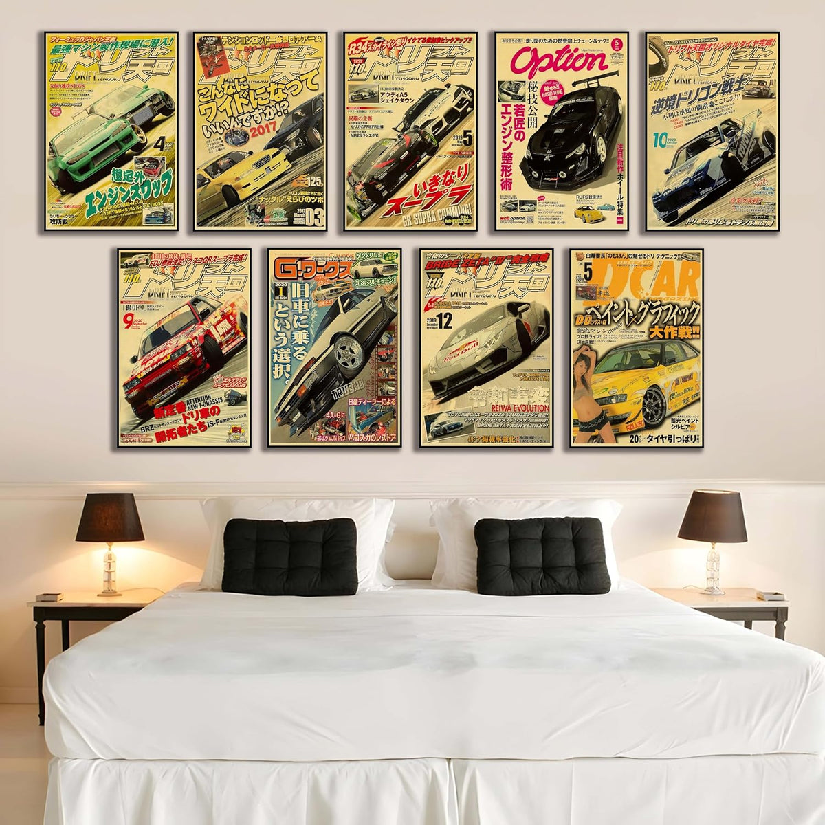 JDM Car Poster Canvas Wall Art,Japanese Car Wall Art Prints, Bedroom Man Cavans Decor (Car 02 8X12 Unframed)