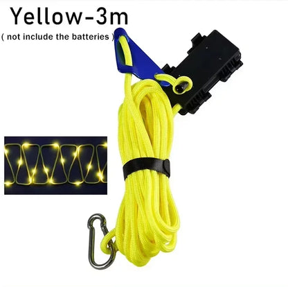 LED Camping Wind Rope Luminous Lamp Awning Tent Roof Anti-Trip Night Warning Atmosphere Light Outdoor Windproof Rope Light
