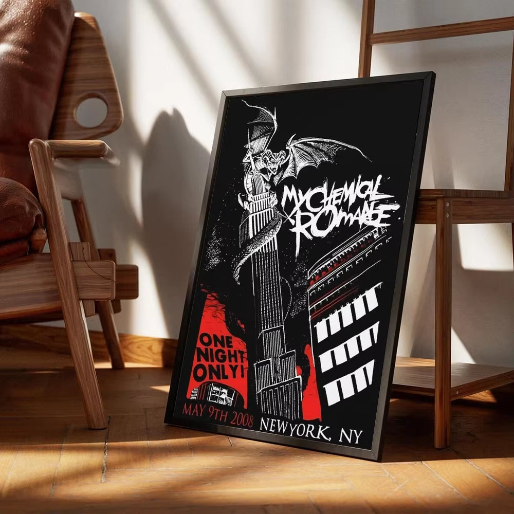 My Chemical Romance Rock Band Canvas Prints Poster Trendy Pop Singer Art Prints Bedroom Wall Art Home Decor Poster Fans Gifts
