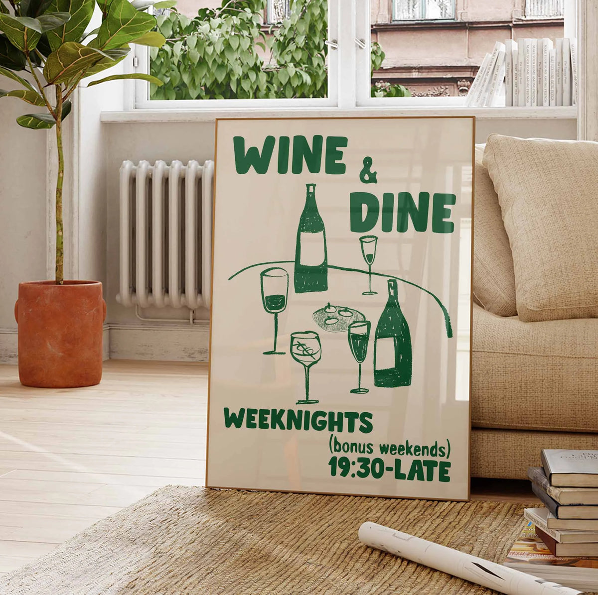 Set of 3 Print, Trendy Cin Cin Cheers Print, Retro Wine Poster, Pasta Night Food Print, Bar Cart Art Print, Maximalist Kitchen Print