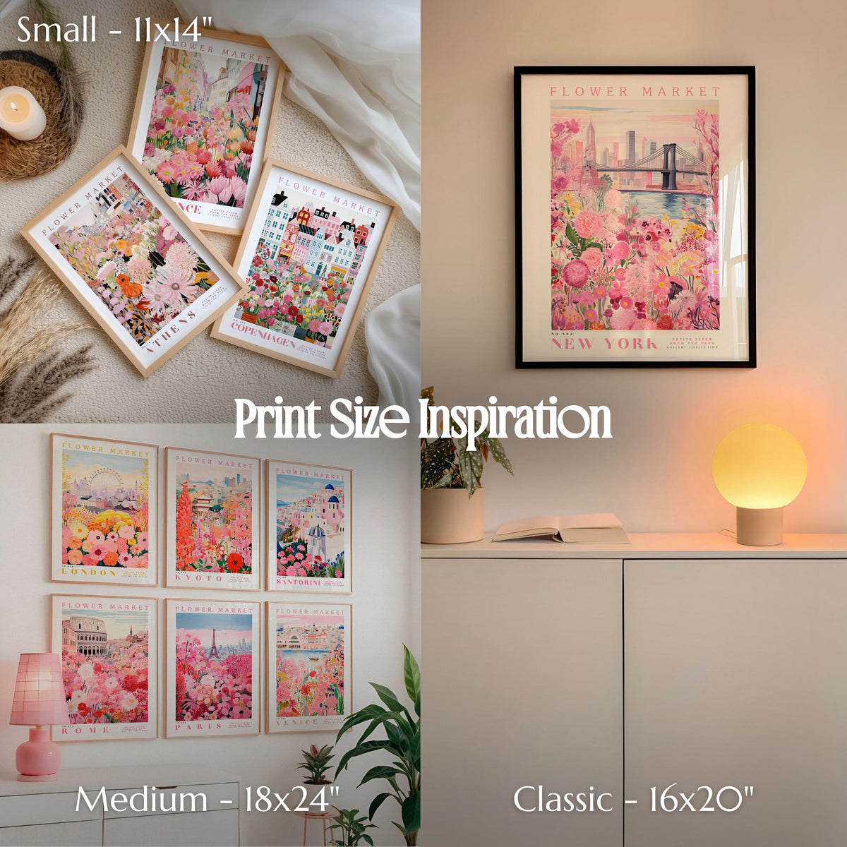 London, Flower Market Prints, Flower Prints, Romantic Art, City Prints, Travel Art Prints, Botanical Prints, Floral Print, Wall Art