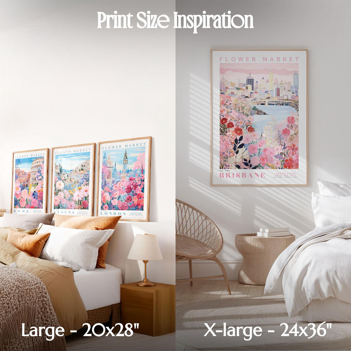 London, Flower Market Prints, Flower Prints, Romantic Art, City Prints, Travel Art Prints, Botanical Prints, Floral Print, Wall Art