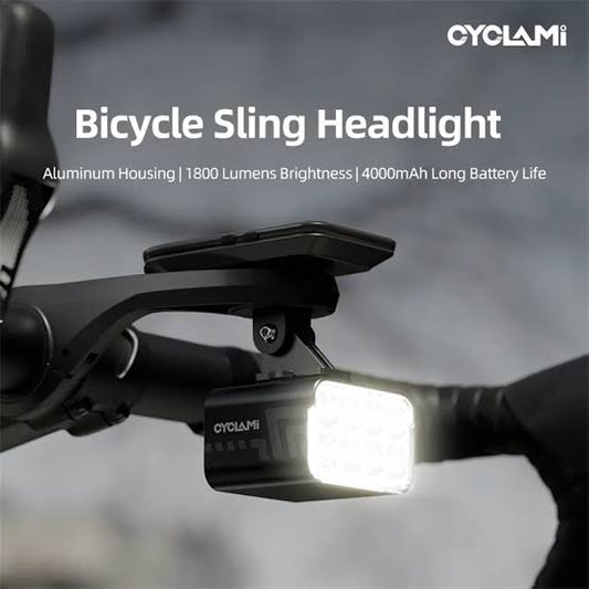 Wireless Remote Hoisting Bike Headlight 1800 Lumens Lifting Front Head Lamp Aluminum Alloy  CYC1800 for Road MTB Mountain